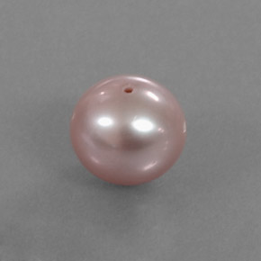 Perla rosa natural de 3,08 ct, esfera / bola, opaco