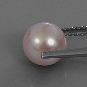 Perla rosa natural de 3,21 ct, esfera / bola, opaco