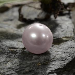 Perla rosa natural de 3,13 ct, esfera / bola, opaco
