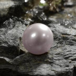 Perla rosa natural de 3,13 ct, esfera / bola, opaco