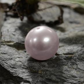 Perla rosa natural de 3,13 ct, esfera / bola, opaco