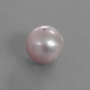 Perla plateado natural de 2,76 ct, esfera / bola, opaco