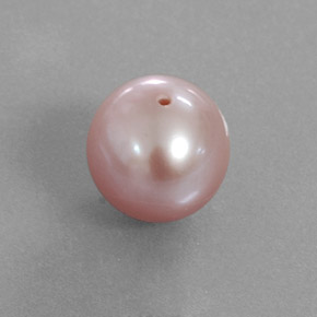 Perla rosa natural de 3,47 ct, esfera / bola, opaco