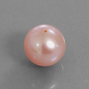 Perla rosa natural de 3,54 ct, esfera / bola, opaco