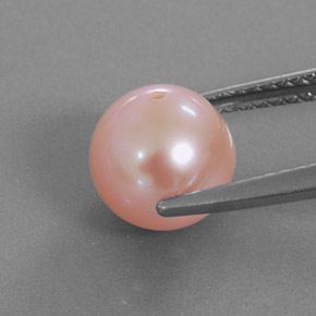 Perla rosa natural de 3,54 ct, esfera / bola, opaco