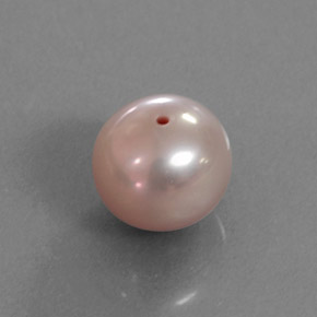 Perla Plateado rosado natural de 2.89 ct, Esfera / Bola, Opaco