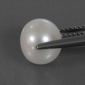 Perla blanco natural de 4,24 ct, esfera / bola, opaco