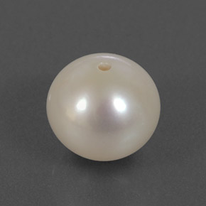 Perla blanco natural de 4,00 ct, esfera / bola, opaco