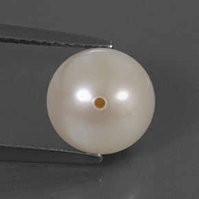 Perla blanco natural de 4,00 ct, esfera / bola, opaco