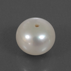 Perla blanco natural de 3,95 ct, esfera / bola, opaco