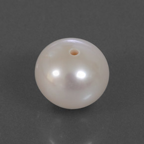 Perla blanco natural de 3,35 ct, esfera / bola, opaco