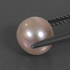 Perla rosa natural de 3,36 ct, esfera / bola, opaco
