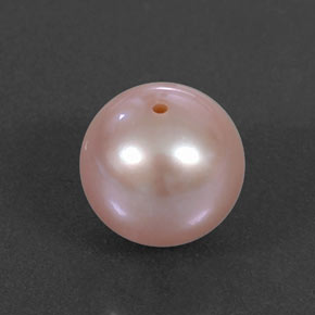 Perla rosa natural de 2,99 ct, esfera / bola, opaco