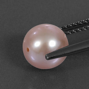 Perla rosa natural de 2,99 ct, esfera / bola, opaco