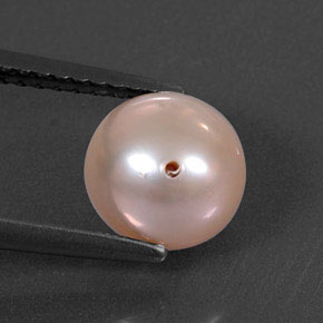 Perla rosa natural de 2,69 ct, esfera / bola, opaco