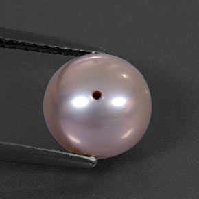 Perla rosa natural de 3,40 ct, esfera / bola, opaco