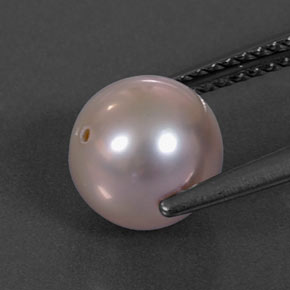 Perla rosa natural de 3,40 ct, esfera / bola, opaco