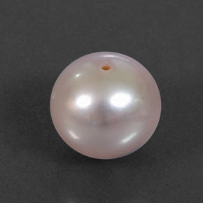 Perla rosa natural de 3,36 ct, esfera / bola, opaco