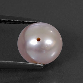 Perla rosa natural de 3,36 ct, esfera / bola, opaco