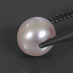 Perla rosa natural de 3,36 ct, esfera / bola, opaco