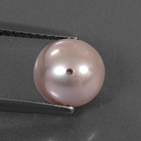 Perla rosa natural de 3,07 ct, esfera / bola, opaco