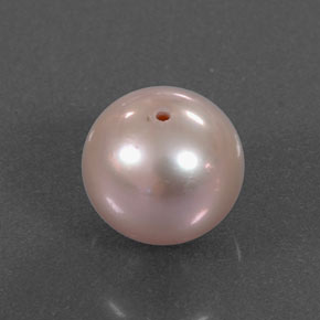 Perla rosa natural de 3,07 ct, esfera / bola, opaco