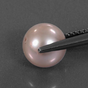 Perla rosa natural de 3,07 ct, esfera / bola, opaco