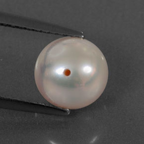 Perla rosa natural de 3,22 ct, esfera / bola, opaco