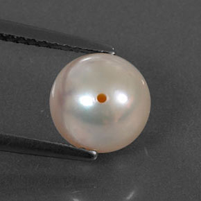 Perla rosa natural de 3,10 ct, esfera / bola, opaco