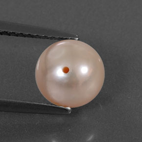 Perla rosa natural de 2,94 ct, esfera / bola, opaco