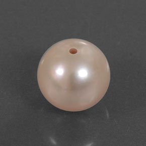 Perla rosa natural de 2,94 ct, esfera / bola, opaco