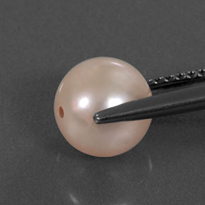 Perla rosa natural de 2,94 ct, esfera / bola, opaco