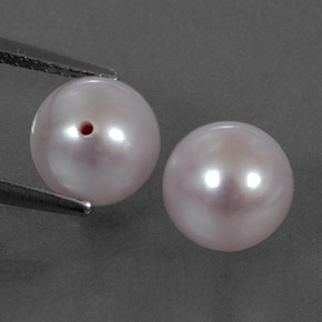 Gemas de Perla Rosado plateado natural de  ct, Esfera / Bola, Opaco