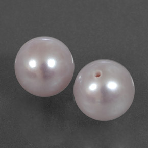 Gemas de Perla Rosado plateado natural de  ct, Esfera / Bola, Opaco