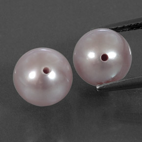 Gemas de perla rosa natural de 5,51 ct, esfera / bola, opaco