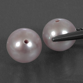 Gemas de perla rosa natural de 5,51 ct, esfera / bola, opaco