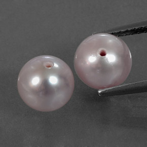 Gemas de Perla Rosado plateado natural de  ct, Esfera / Bola, Opaco