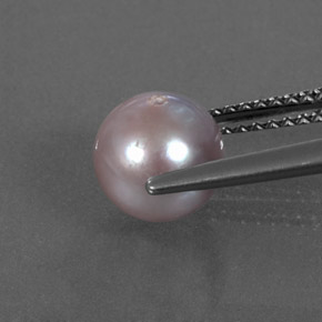 Perla rosa natural de 2,58 ct, esfera / bola, opaco