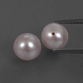 Gemas de perla rosa natural de 5,55 ct, esfera / bola, opaco