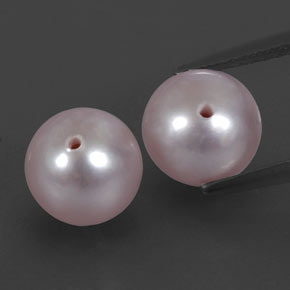 Gemas de perla rosa natural de 5,60 ct, esfera / bola, opaco