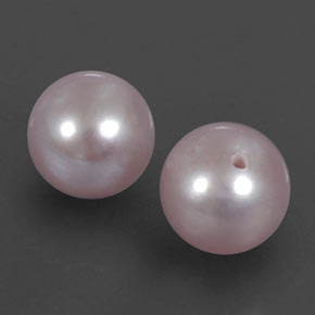 Gemas de perla rosa natural de 5,60 ct, esfera / bola, opaco