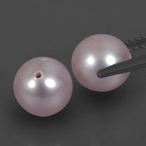 Gemas de perla rosa natural de 5,60 ct, esfera / bola, opaco