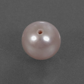 Perla rosa natural de 2,43 ct, esfera / bola, opaco