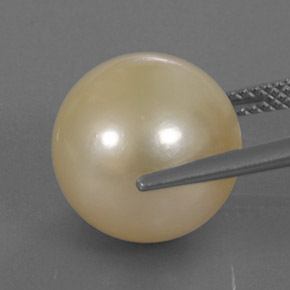 Perla oro natural de 14,49 ct, esfera / bola, opaco