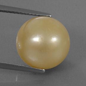 Perla dorado natural de 13,25 ct, esfera / bola, opaco