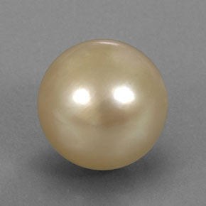 Perla Dorado natural de 13.24 ct, Esfera / Bola, Opaco