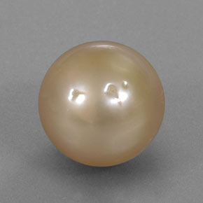 Perla amarillo natural de 13,23 ct, esfera / bola, opaco