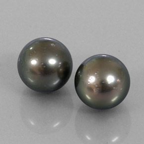 Gemas de perla plateado natural de  ct, esfera / bola, opaco