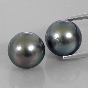 Gemas de Perla Gris oscuro natural de 16.65 ct, Esfera / Bola, Opaco