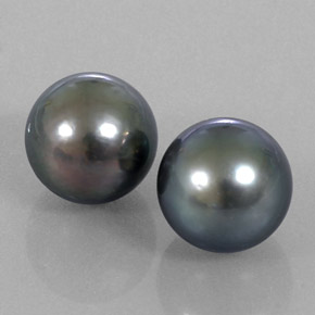 Gemas de Perla Gris oscuro natural de 16.65 ct, Esfera / Bola, Opaco